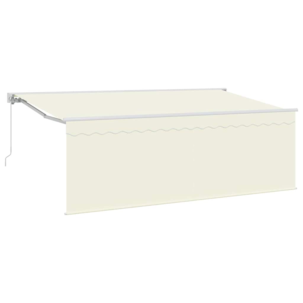 Retractable Awning Cream 400 x 200 cm Polyester and Aluminum