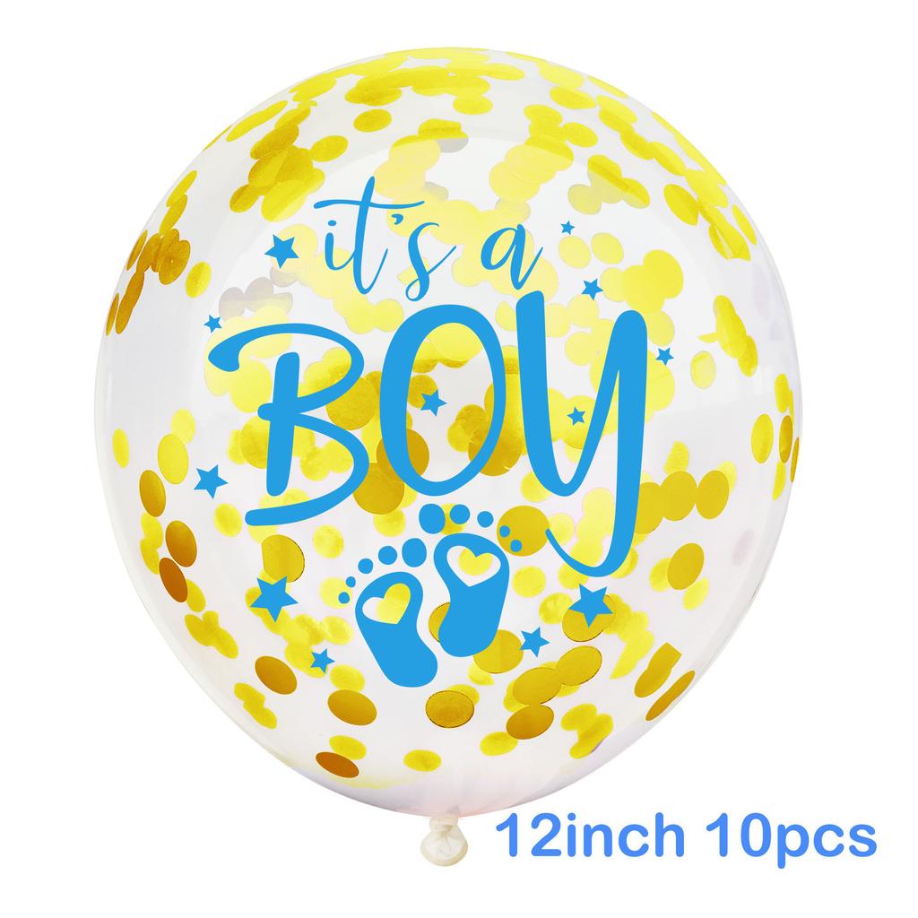 Детский душ с указанием пола, украшения для вечеринки, воздушные шары с блестками для девочек и мальчиков It'SA 