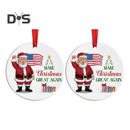 1/2/3/5/10 шт. Рождественские украшения Трампа 2024 года, снова сделают Рождество великим, украшение Санты, праздничное украшение для сторонников