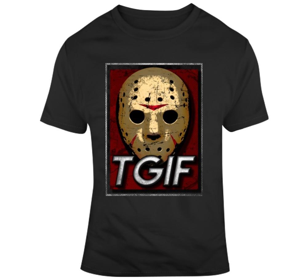 Tgif Friday 13 Jason Horror Retro Parody Movie Fan T Shirt