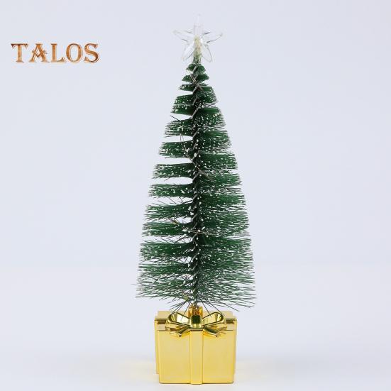 4 шт. маленьких елочных украшений со светодиодными лампами на батарейках реалистичные мини-настольные аксессуары для рождественской елки