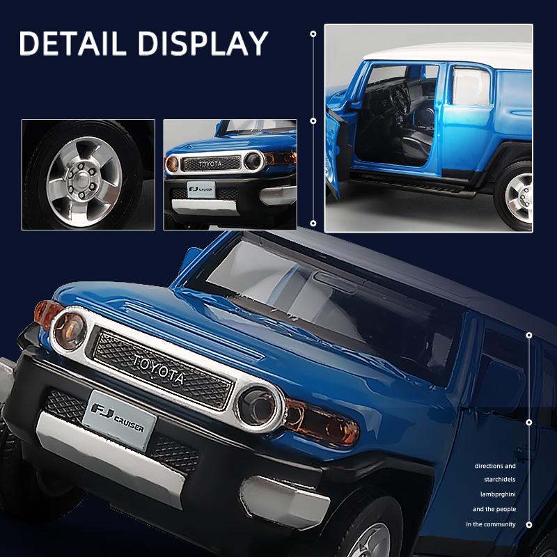 1/32 Toyota FJ Cruiser литые модели автомобилей и игрушечные металлические внедорожники модели автомобилей звук и свет высокая имитация детские подарки