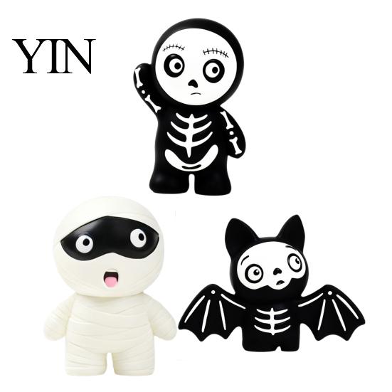 Durable Chew Toys for Small And Large Dogs Latex Skeleton Dog Toy, Halloween Squeaky Mummy Cute Cartoon Pets Bat Shapes, Interactive Toy Aggressive