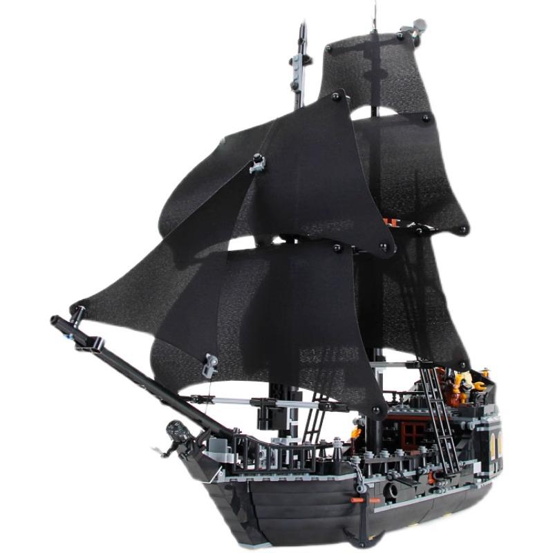 Pirates The Black Pearl and Queen Annes Revenge Ship Building Block Model Assemble Bricks Toys Kids Gifts Fit Kit