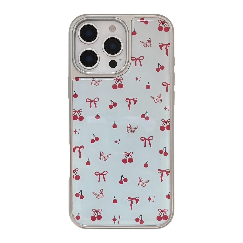 Ins Cherry Bow with 16 for Apple 17pro Max Phone Case for IPhone14 Epoxy 1315 for Huawei