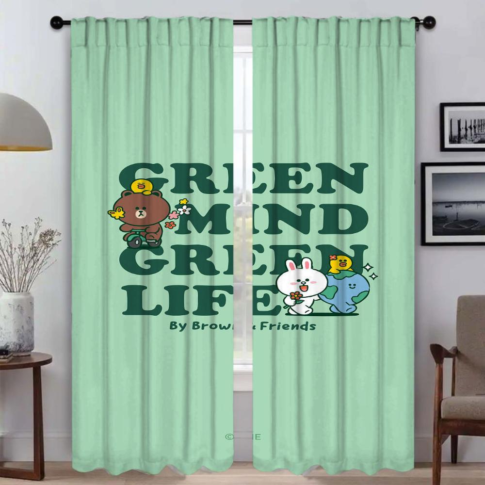 Modern Living Room Curtains for Camera L-LINE Blackout Curtain Kitchen Curtains 2 Pieces Partition Shades Halloween Decoration