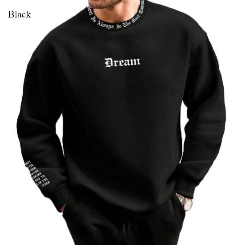 Осенне-зимний мужской свитер с круглым вырезом и длинным рукавом с буквенным принтом, толстый свободный, мягкий, теплый, средней длины, тонкий, повседневный жакет