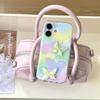 For iPhone 16 Case IMD 3D Butterfly Design TPU Phone Case with Beaded Strap