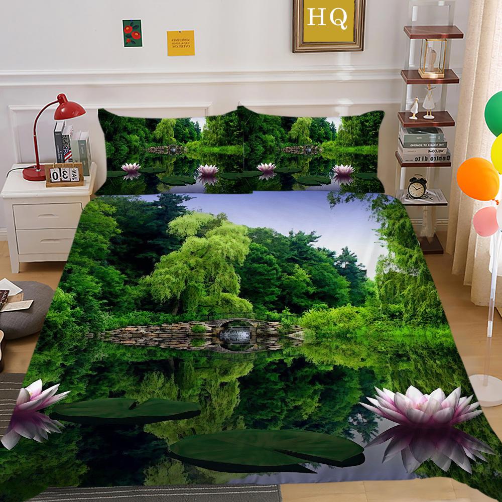 Постельное белье с 3D принтом цветов, двойной размер, комплект постельного белья из микрофибры, комплект постельного белья для девочек, модное домашнее постельное белье