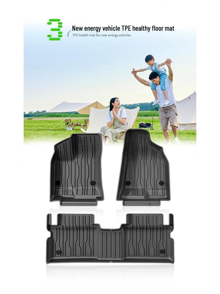 Экологичные напольные коврики из ТПЭ для BYD E2 2023 - Устойчивые к грязи, водонепроницаемые, включая коврик в багажник