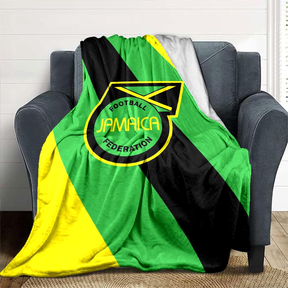 Jamaica Print Flannel Blanket High Quality Warm Comfortable Cover for All Seasons Perfect for Gifts Home Decor