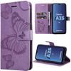 Luxury Case - Booling - for Samsung Galaxy A25 5G - Shockproof - PU Leather - Butterfly Pattern - Purple
