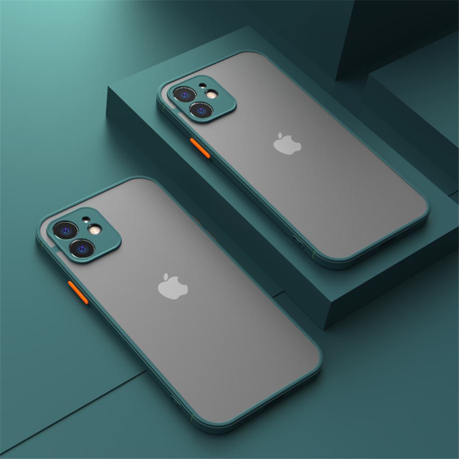 Роскошный противоударный матовый чехол для iPhone 11 12 13 14 15 Pro Max XR XS X 7 8 Plus SE Mini силиконовый бампер прозрачный чехол