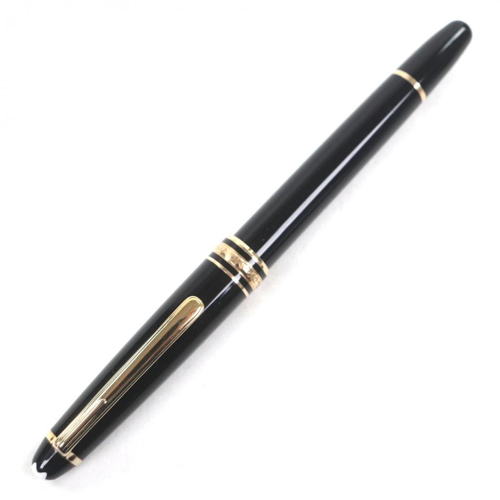 Очень хорошая перьевая ручка MONTBLANC Meisterstück Classic белая звезда черная 14K мужская Б/У