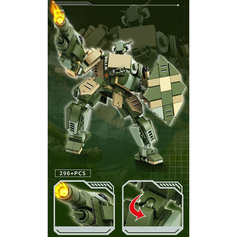 2 In 1 Transformable Military 99A Tank Building Block Brick Model Toy Childrens' Day Christmas Birthday Gifts for Kids Child Boys