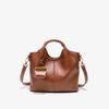 High Underarm Commuter Large Capacity Handbag Light Luxury Women's Bag Tote Bag Camel Texture Bright Face Soft Crossbody Woman