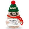 Funny Crochet Positive Emotional Xmas Potatoes Dolls With Card Cute Handmade Wool Knitted Potato Ornament Home Christmas Decor
