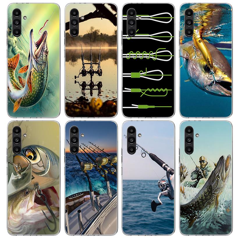 Carp Fish Fishing Rod Hook Phone Case For Samsung Galaxy A17 A57 A37 A16 A26 A36 A56 A15 A25 A35 A55 A14 A13 A54 A53 A34 A24 A33