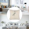 Linen Throw Pillow Covers Blue Egret on Coastal 18x18 Decorative Pillows for Bed Couch Cushion Sofa Outdoor