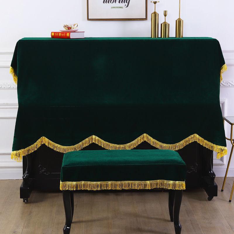 Nordic Light Luxury Gold Velvet 88 Key Piano Cover Upright Electric Piano Half Covers Dust Cover Cloths Instrument Cover Cloth Home Decoration