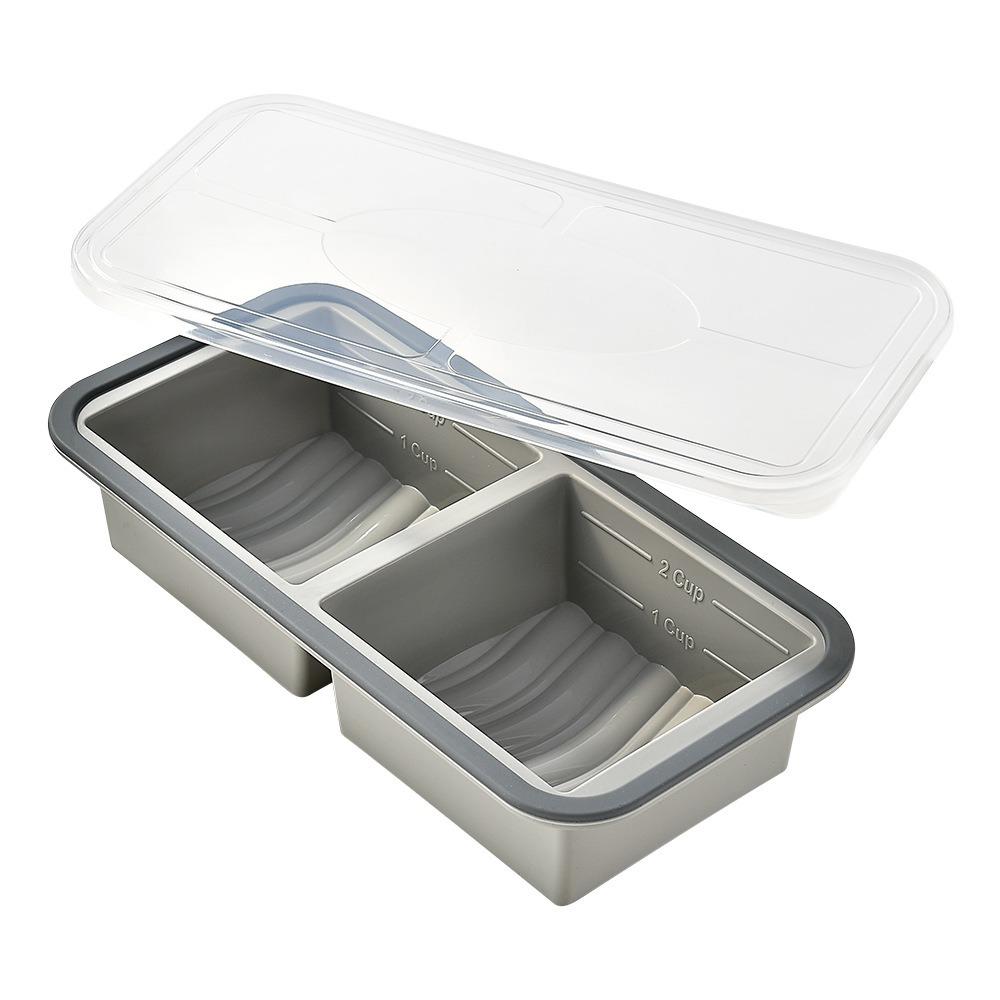 Силиконовый поднос для заморозки с 2/3 ячейками, форма для заморозки и сохранения для хранения бульона, остатков, риса, соуса