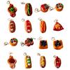 Simulated Food Squeeze Toy Keychain Stress Relief Bread Dessert Key Ring