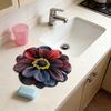 Коврик для сушки посуды Реалистичные цветочные дизайны Диатомовая земля Быстросохнущий коврик Абсорбирующий Теплоизолирующий коврик для кухонной столешницы Обеденного стола