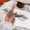New GM glasses jennie jewelry series diamond myopia can be matched with degree anti-blue light glasses frame