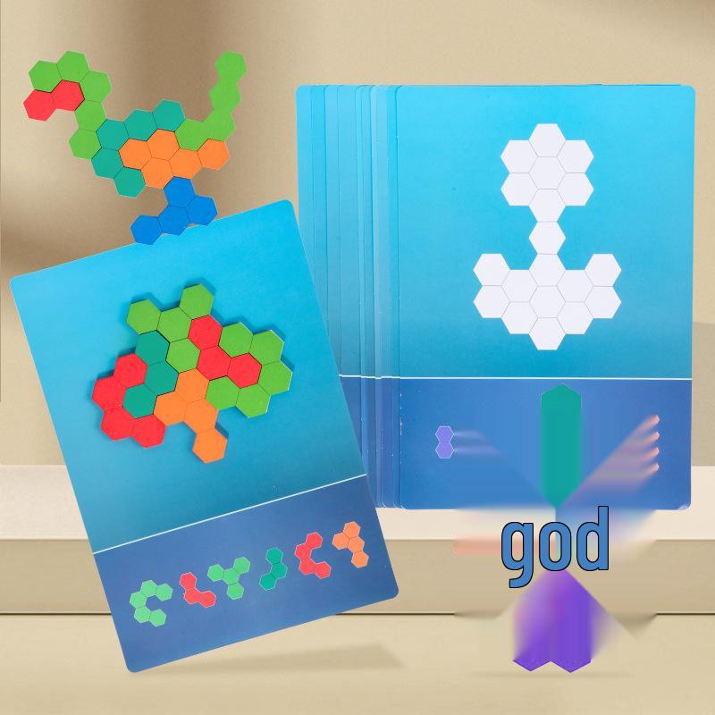 Деревянный пазл «Соты»: Интерактивная развивающая игрушка для детей