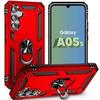 Protective Case - BOOLING - for Samsung Galaxy A05s - Rigid Shockproof - Red Support Ring