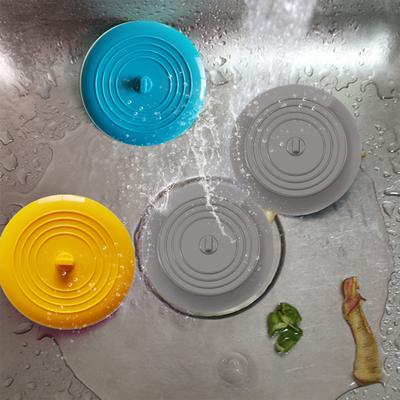 2 шт. крышка для слива в пол, недеформируемая, хорошая герметизация, гибкая, противозасоряющаяся, силиконовая, круглая, для улавливания волос, пробка для слива раковины, кухонные принадлежности