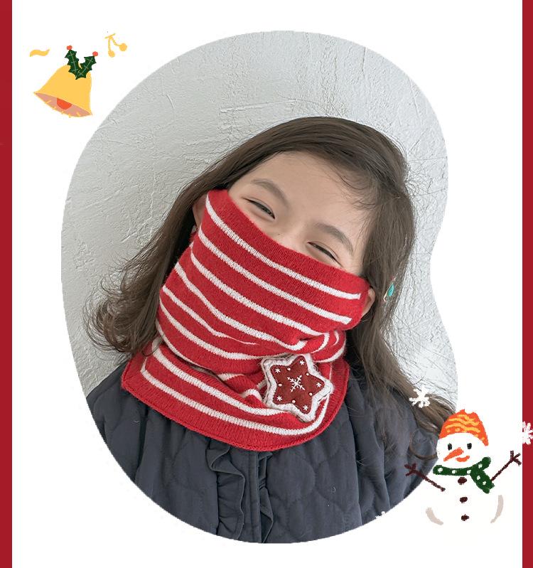 Children's 2025 Winter Red Scarf: Warm, Windproof Neck Gaiter for Girls - Cute and Protective