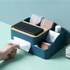 Multifunctional Tissue Storage Box Cover Napkin Holder Sundries Ontainer Stationery Organizer for Bedroom Office Bathroom Vanity