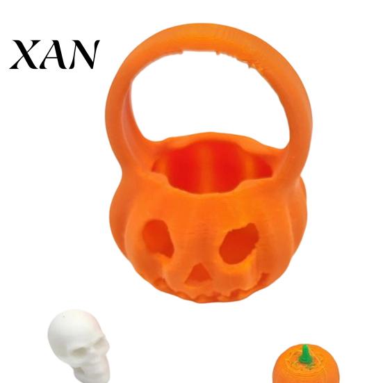 Dollhouse Accessories 3D Printed Miniature Halloween Decoration Set, 1:12 Scale DIY Fairy Garden Supplies Accessories, Mini Pumpkin/Basket/Ghost/Skull
