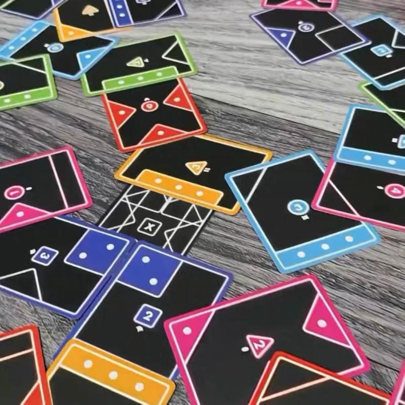 1 Набор Настольная игра Tacta 2-6 игроков Быстрая карточная игра Веселая стратегия Сопоставление форм Вечеринка Семейные посиделки Досуг Карты