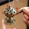 Винтажная латунная сандаловая курильница с ажурной резьбой, год Лошади, лотосовая курильница, мини-слон, трехногая печка на удачу