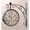 Option Gallery London Vintage Victoria Metal Double Sided Station Analog Wall Clock With Dial