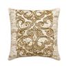 Decorative White & Gold Throw Pillow Covers Suede Beaded Foil Art Nouveau Throw Pillows Sofa Style Easter-Zadie