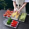 Пластиковый ящик-контейнер для хранения свежих продуктов, прозрачный, штабелируемый, для заморозки продуктов, с поддоном для слива, большая вместимость