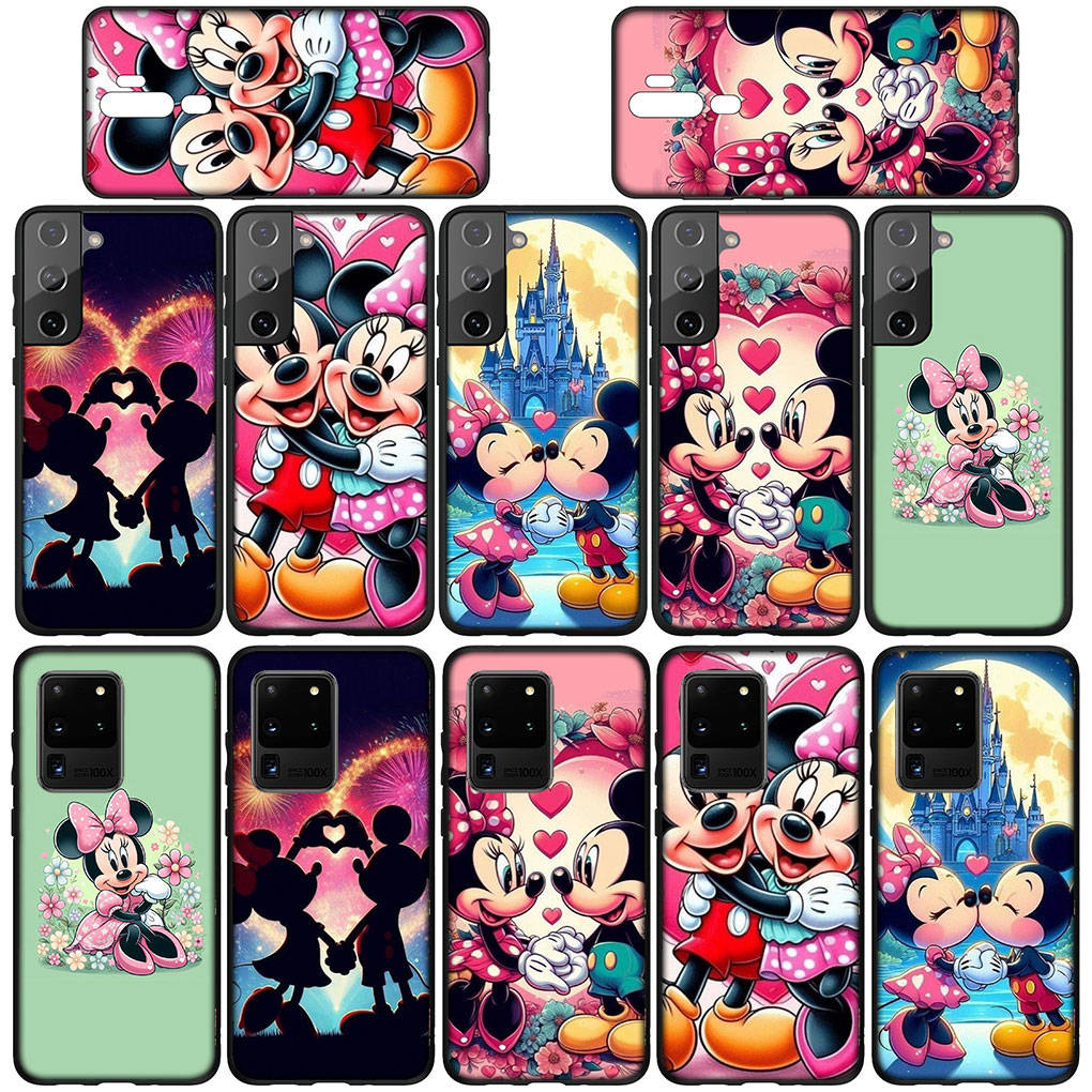 Чехол для телефона Samsung Galaxy S25 S24 S23 iPhone 16 15 Xiaomi Redmi Note 14 13 12 16E X 11 Pro Max OPPO Moto E15 Huawei Mickey Mouse Pink Minnie Cover