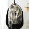 New Plaid Imitation Cashmere Scarf Men Women Neck Autumn Winter Korean Shawl Intensification Warm Scarves Fashion Tassel Wraps