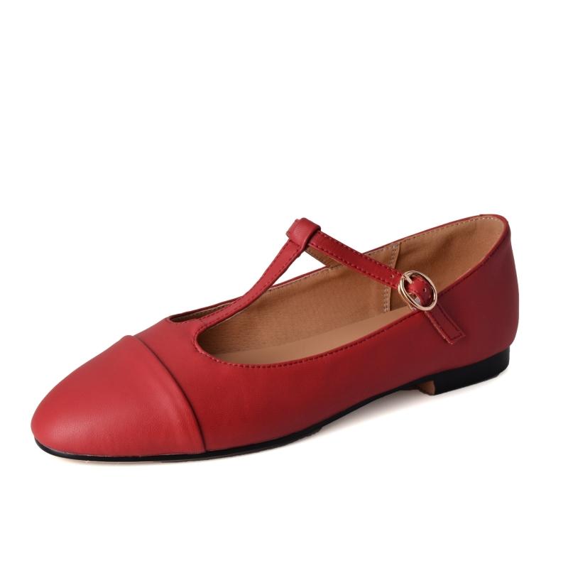 Модные женские туфли Мэри Джейн на плоской подошве, модные удобные кожаные туфли-лоферы на плоской подошве, черные, красные, женские танцевальные туфли, повседневная обувь, большой размер