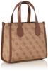 Сумка-тоут GUESS Silvana mini latero PROCESSING PROCESSING, логотип/коричневый,