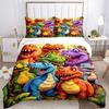 Colorful Dinosaurs Jungle Print 3Pcs Bedding Setduvet Cover With 2 Bedropillowcase Home Birthday Gift