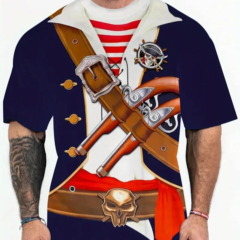 7XL Plus Size Летние модные повседневные спортивные мужские свободные футболки с круглым вырезом и принтом из двух частей с короткими рукавами