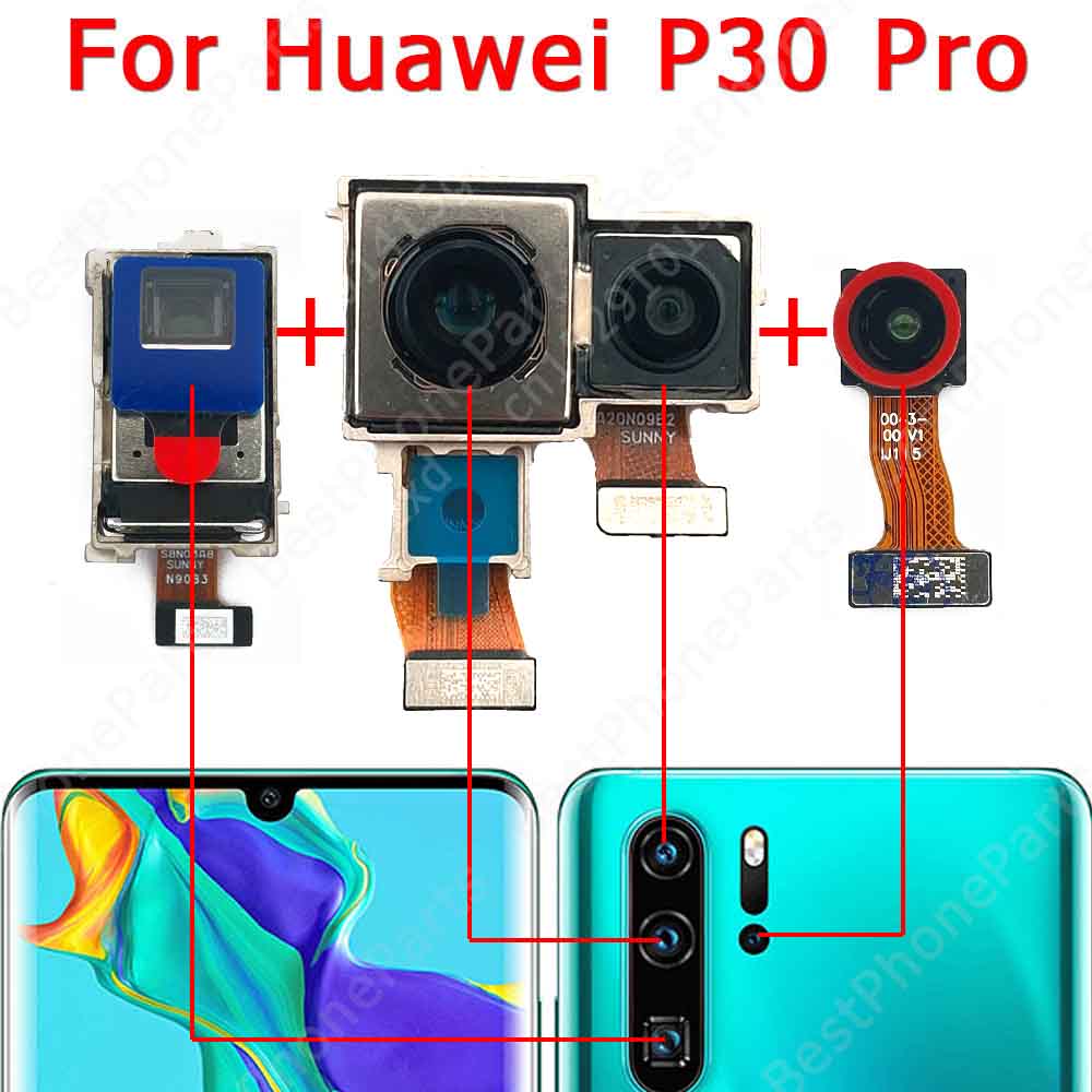 Оригинальная задняя камера для Huawei P9 P10 Plus P20 Lite P30 Pro, модуль задней камеры, вид сзади, замена, ремонт, запасные части