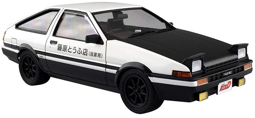 Aoshima Bunka Kyozaisha Initial D No.1 Takumi Fujiwara AE86 Trueno Project D, спецификация, пластиковая модель в масштабе 1/24