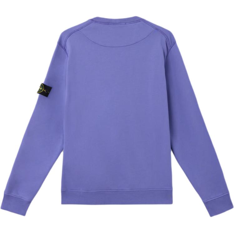 STONE ISLAND Однотонный пуловер с длинным рукавом и круглым вырезом, мужской свитшот, фиолетовый K1S1561000-44S0051-V0047
