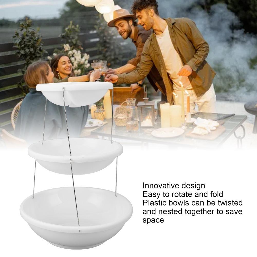 Resin Dessert Rack Rotating Design Dessert Serving Tray Portable Tray Stand Tea Party