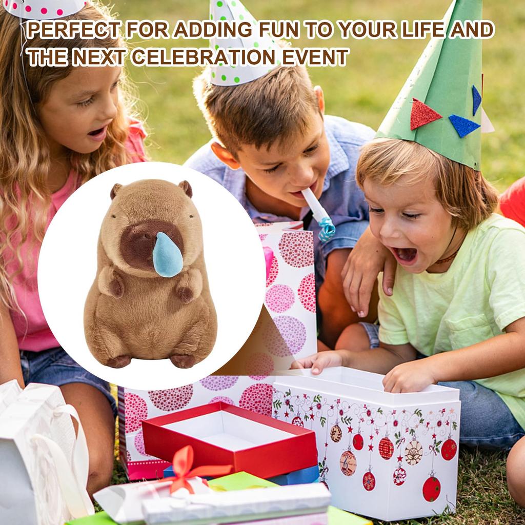 Мягкая игрушка капибара с длинным носом, сопливая плюшевая игрушка капибара, вытягиваемая плюшевая игрушка капибара, мультяшная плюшевая фигурка капибары, мягкая текстура, для капибары